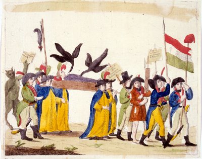 رسم توضيحي إيطالي يصور الثورة الفرنسية 1795 بواسطة فنان غير معروف