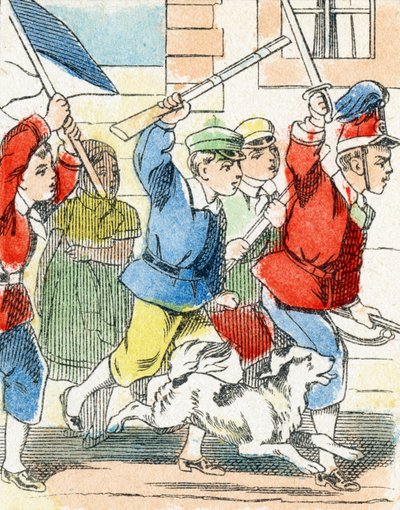 لعبة: Assault - Alphabet - ترفيه للأطفال - صورة إبينالية ، سلسلة شعبية c1890 (رسم توضيحي) بواسطة غير معروف