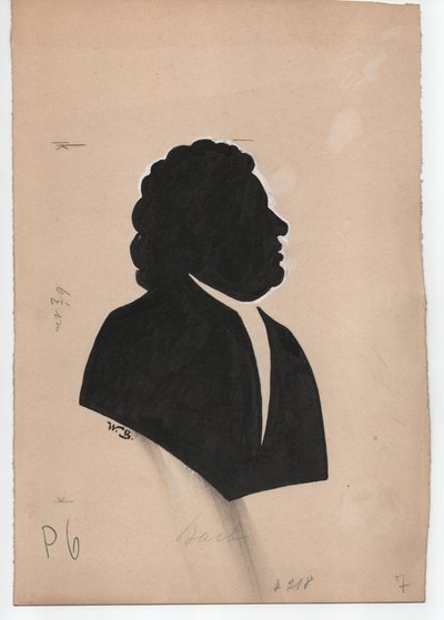 يوهان سيباستيان باخ (1685-1750) (حوالي 1850، صورة ظلية) بواسطة فنان غير معروف