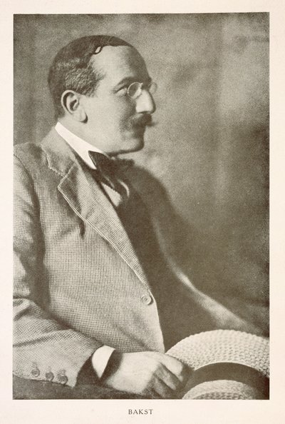 ليون باكست (1866-1924) ، رسام روسي ، صورة شخصية (صورة بالأبيض والأسود) بواسطة غير معروف