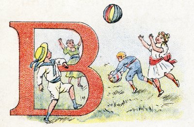 بالون حرف B. الأبجدية الفوسفاتين فاليريس. نقش. الأبجدية Brevete SGDG بواسطة الصيدلي Pierre Emile Falieres. الرسوم التوضيحية في الطباعة الحجرية الملونة ، أواخر القرن التاسع عشر. 16 صفحة. خافت: 103x154 ملم بواسطة غير معروف