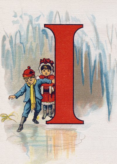 الحرف الأول: سوف ينزلقون. نقش في "ABC L'alphabet des bebes". حجم غير قابل للكسر على القماش في الطباعة الحجرية الملونة. A. Capendu ، محرر ، باريس. أوائل القرن العشرين ، حوالي عام 1905. صور من أصل إنجليزي مصحوبة بكلمات بالفرنسية بواسطة غير معروف