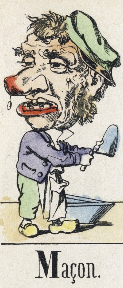 الحرف م: ماكون. أبجدية الحكاية الشرقية. تصوير إبينال ، حوالي عام 1890. سلسلة شعبية. كتيب صغير من 8 صفحات. خافت: 205 × 150 ملم. نقوش خشبية مطبوعة على موضوع العدادات بواسطة غير معروف
