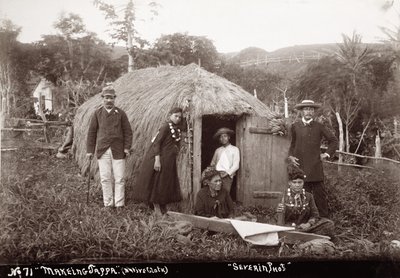 صنع تابا ، قماش أصلي ، حوالي عام 1875 (صورة بني داكن) بواسطة غير معروف