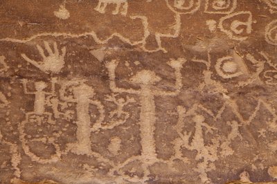 ميسا فيردي ، أجداد الأمريكيين من Petroglyphs Anasazi أو Pueblo بواسطة فنان غير معروف