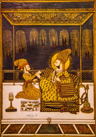 لوحة مصغرة ، قلعة مهرانجاره ، جودبور ، جودبور ، راجستان ، الهند ، آسيا (الصورة) بواسطة فنان غير معروف