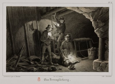 التعدين ، حادث تعدين الخامات المعدنية ، ألمانيا ، عام 1851 بواسطة غير معروف