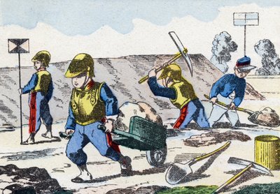 القصر. نقش في "الأبجدية العسكرية الطفولية". صور Pont-a-Mousson ، حوالي عام 1890. 20 صفحة. قاتمة: 28.5x21 سم بواسطة غير معروف