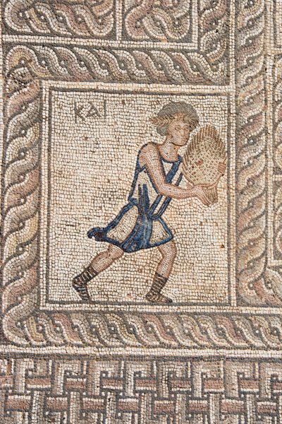 Mosaics in the Roman Agora (5th Century AD), Delphi (??????), Peloponnese, Greece (photo) بواسطة غير معروف