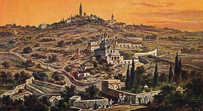 جبل الزيتون، أورشليم - الكتاب المقدس بواسطة فنان غير معروف