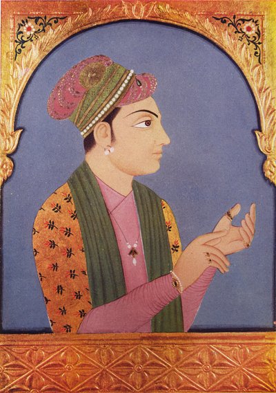 محمد ظفر خان القرن الثامن عشر؛ محمد ظفر خان الملقب بصفدار خان بابي؛ ابن شير خان بابي؛ جوناغاد؛ غوجارات؛ الهند بواسطة فنان غير معروف