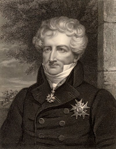 عالم الطبيعة جورج كوفييه ، باريس ، فرنسا ، حوالي عام 1810 (صورة بالأبيض والأسود) بواسطة غير معروف
