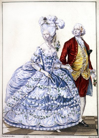 عروسان حديثا الزواج، ج. 1780 (نقش) بواسطة فنان غير معروف