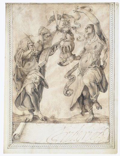 صفحة من ألبوم Amicorum الخاص بـ Philipp Hainhofer ، 1596-1633 بواسطة غير معروف