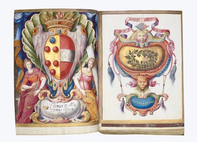 صفحات من ألبوم أميكوروم فيليب هاينهوفر ، 1596-1633 بواسطة غير معروف