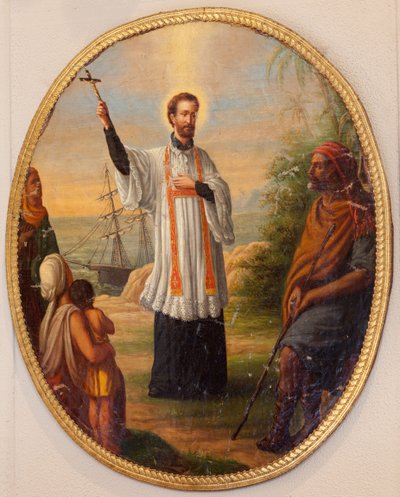 كنيسة أبرشية (كنيسة أبرشية سينت ديونيسيوس فان ليدي). الداخلية. الرسم كميدالية بيضاوية. قديس كمرسل. بواسطة فنان غير معروف