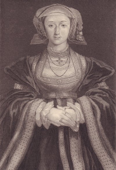 صورة آن كليفز (1515-1557) ، ملكة إنجلترا ، نقش بواسطة فنان غير معروف