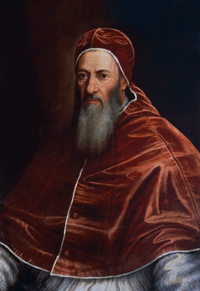 صورة للبابا يوليوس الثالث (1487-1555) ، لوحة منسوبة إلى سكيبيون بولزون (1544-1598) بواسطة فنان غير معروف