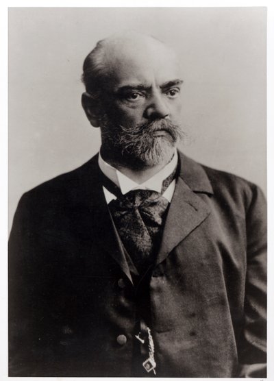 صورة شخصية لأنطونين دفوراك (1841-1904) الملحن التشيكي (صورة بالأبيض والأسود) بواسطة غير معروف