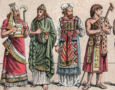 الأزياء الدينية في العصور القديمة (لون ليثو) بواسطة غير معروف