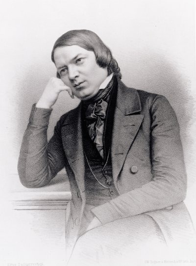 روبرت ألكسندر شومان (1810-56) ، مؤلف موسيقي ألماني ، نقشه إسحاق فيلهلم تيجنر (1815-1993) ويوهان أدولف كيتيندورف (1820-1902) ، بعد نمط daguerreotype (litho) بواسطة غير معروف