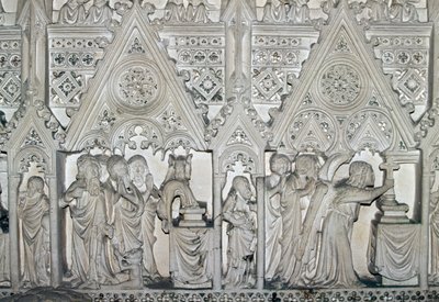 تابوت بيدرو الأول (1320-1367) مع مشاهد من حياة القديس بارثولوميو ، كنيسة دير ألكوباكا (قائمة اليونسكو للتراث العالمي بواسطة فنان غير معروف