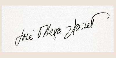Signature of José Ortega y Gasset (pen & ink on paper) بواسطة غير معروف