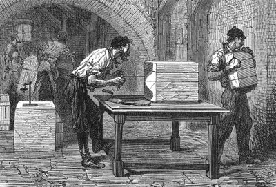 صناعة الصابون، مرسيليا، حوالي 1880 (نقش) بواسطة فنان غير معروف