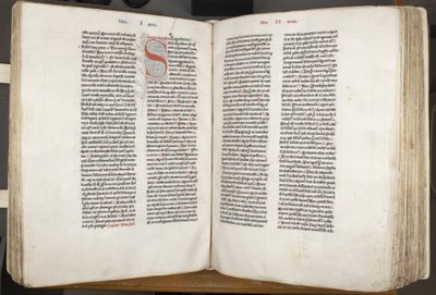 القديس أوغسطينوس ، "أوبرا" ، الصفحة اليمنى من الصفحة 151 من الصفحة 152 ، حوالي 1200 (قلم وحبر على ورق برشمان) بواسطة غير معروف
