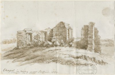 ستافورد - كريسويل تشابل: رسم بالقلم وغسل ، 1824 بواسطة غير معروف