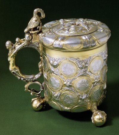 مجموعة Tankard أو Munzhumpen مع عملات Saxon 