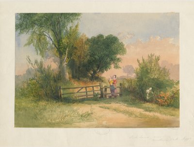 Trentham - Park Lane: لوحة ألوان مائية ، بدون تاريخ [؟ القرن التاسع عشر] بواسطة غير معروف
