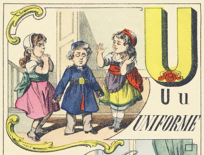 U: الزي الرسمي - ألعاب الأبجدية ، حوالي 1890 (رسم توضيحي) بواسطة غير معروف