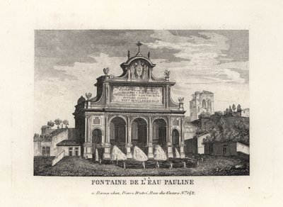 منظر لـ Fontana dell'Acqua Paola أو Il Fontanone ، Fontaine de l'Eau Pauline ، روما بواسطة غير معروف