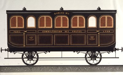 عربة بريدية، حوالي عام 1850 (نقش) بواسطة فنان غير معروف