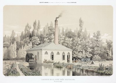 الطاقة المائية ، ما قبل عام 1900 ، مطحنة درفلة الزنك (لامينوار) ، سانت لويس ، بالقرب من براي ، فرنسا بواسطة غير معروف