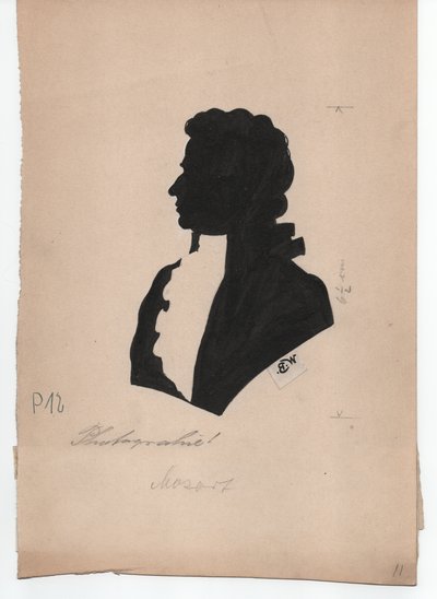 فولفغانغ أماديوس موتسارت (1756-1791) (حوالي 1850، صورة ظلية) بواسطة فنان غير معروف