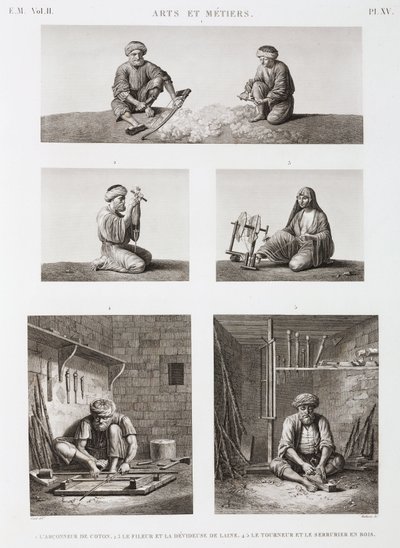 Wool & Worsted، Spinning Textile and Wood، Egypt، c 1798 بواسطة غير معروف