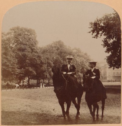 رحلة الصباح الباكر ، Rotten Row ، Hyde Park ، لندن ، إنجلترا ، 1896. بواسطة أندروود أند أندروود