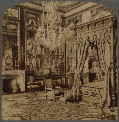 غرفة نوم كاترين دي ميديسيس ، قصر فونتينبلو ، فرنسا ، 1901. بواسطة أندروود أند أندروود