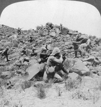 جنود بريطانيون في القتال ، جنوب أفريقيا ، حرب البوير ، 1901 بواسطة أندروود أند أندروود