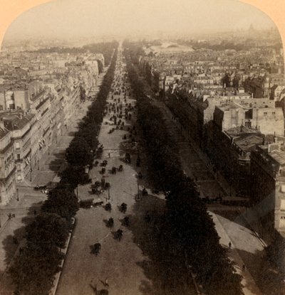 الشانزليزيه ، القيادة المفضلة لباريس ، فرنسا ، 1894. بواسطة أندروود أند أندروود