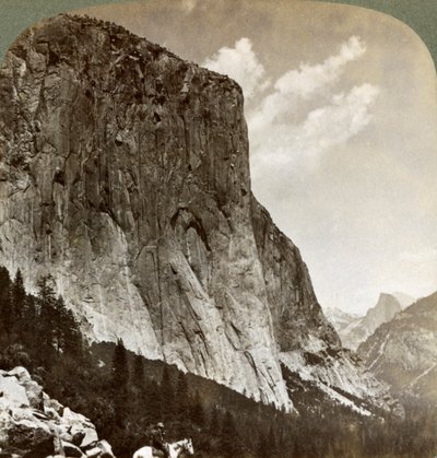 El Capitan and Half Dome ، وادي يوسمايت ، كاليفورنيا ، الولايات المتحدة الأمريكية ، 1902 بواسطة أندروود أند أندروود