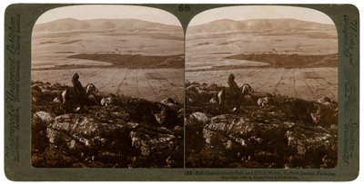 ساحة معركة جدعون وتل موره ، شمالا من يزرعيل ، فلسطين ، 1900. بواسطة أندروود أند أندروود