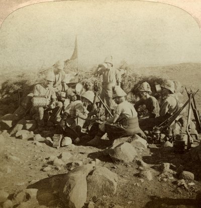 إشارات Gordon Highland على Signal Hill ، Euslin ، جنوب أفريقيا ، حرب البوير ، 1899-1902. بواسطة أندروود أند أندروود
