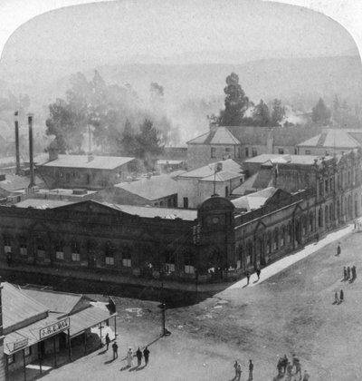 بالنظر إلى الشمال الغربي إلى سلسلة دسبورت ، بريتوريا ، جنوب أفريقيا ، 1901. بواسطة أندروود أند أندروود