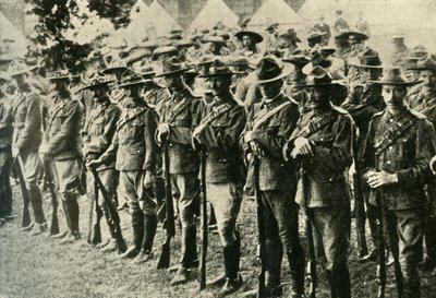جنود من أستراليا ونيوزيلندا وكندا وجنوب إفريقيا ، 1914-1918 ، c1920. بواسطة أندروود أند أندروود