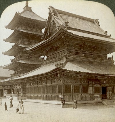 روعة معبد Shitenno-ji ، أوساكا ، اليابان ، 1904 بواسطة أندروود أند أندروود
