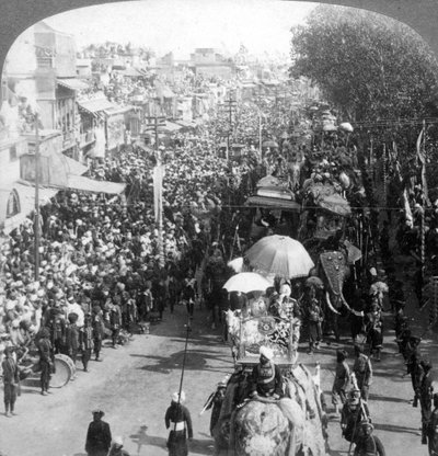 دوق ودوقة كونوت وفي موكب دوربار العظيم ، دلهي ، الهند ، 1903. بواسطة أندروود أند أندروود