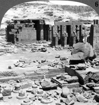 رمسيس ، معبد رمسيس الثاني ، في طيبة ، مصر ، 1905. بواسطة أندروود أند أندروود